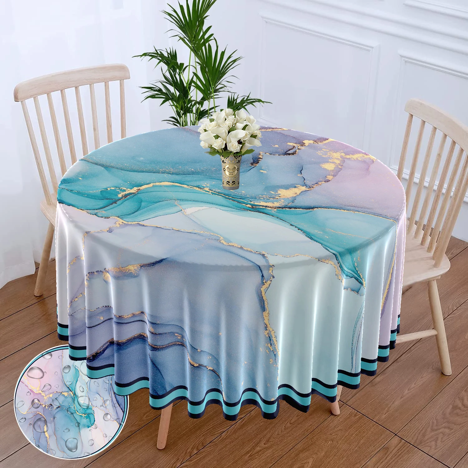 

1 шт., водонепроницаемый чехол для обеденного стола, 63 дюйма