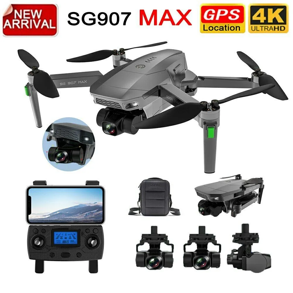 

ZLRC SG907 MAX RC Дрон GPS Квадрокоптер с камерой HD 4K 5G FPV WiFi с 3-осевым шарниром 25 минут полета бесщеточные игрушки для мальчика