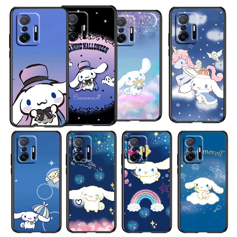 

Cartoon Cinnamoroll For Xiaomi Mi 12 11 11T 10 10T 9T 8 6 A1 Ultra Pro Lite 4G 5G Silicone Soft TPU Black Phone Case Cover Capa