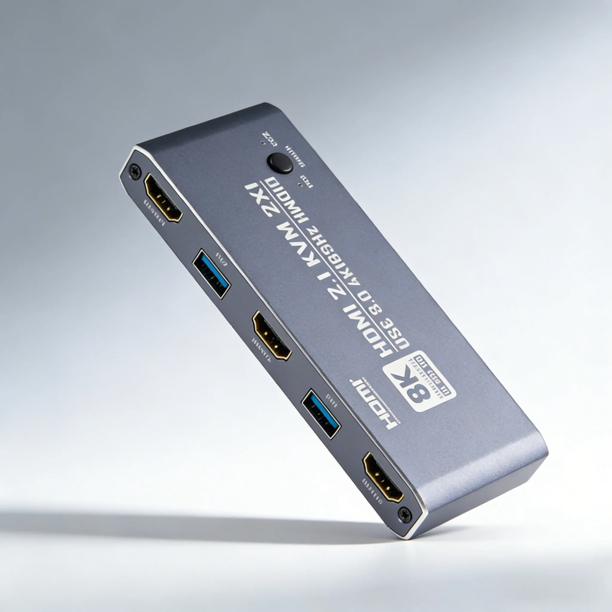 Компактный KVM-переключатель HDMI 2.1, USB 3.0 2 входа 1 выход, 2 компьютера могут использовать монитор, клавиатуру и мышь с ИК-пультом дистанционного управления (art.: 3920d91621189) - 3920d91621189