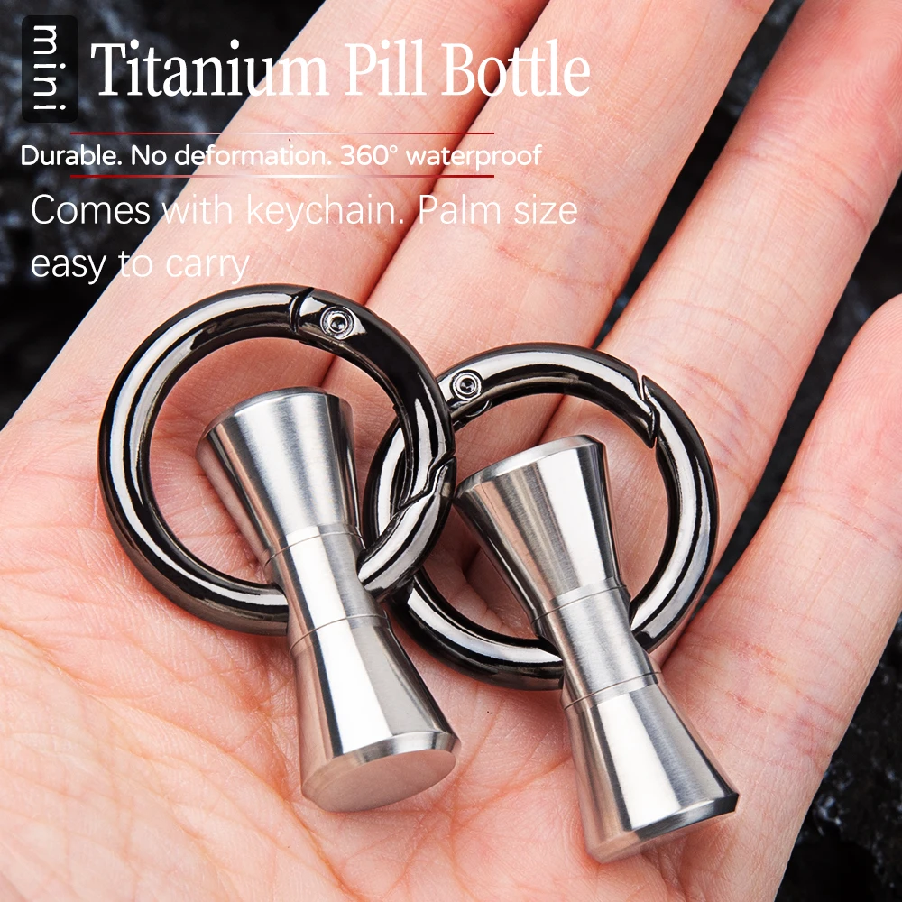 Флакон с двойным слоем из титанового сплава водонепроницаемый компактный для