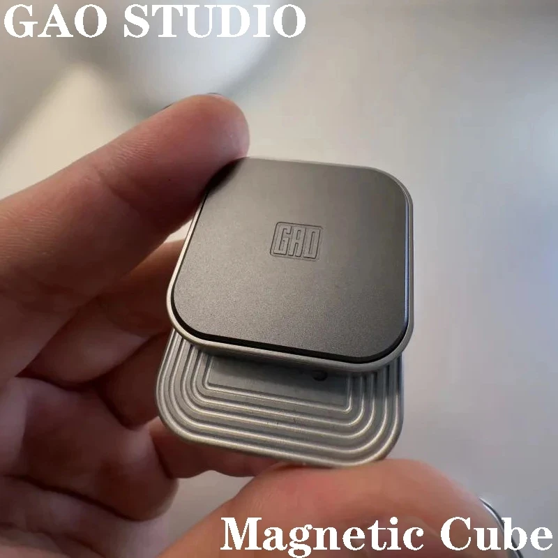 

Gao Studio Magnetic Cube Push Slider Square Shape Fidget Slider DIY Metal Decompression Desk Toys EDC