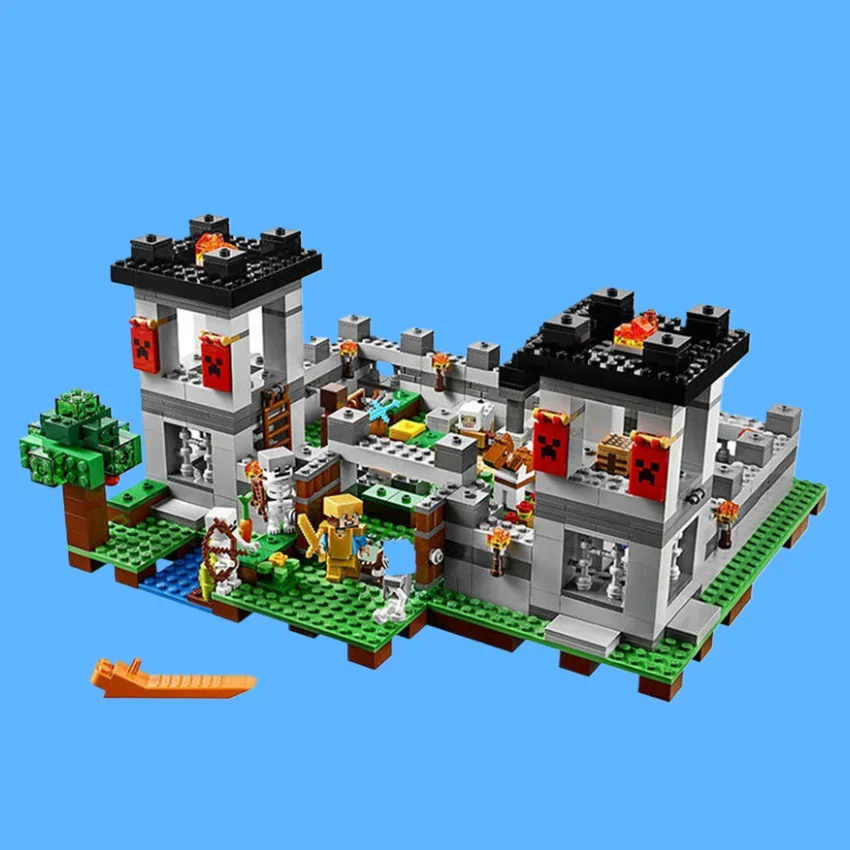 990 шт. совместимый 21127 myworld 3 в 1 крепость деревня строительный блок строительных