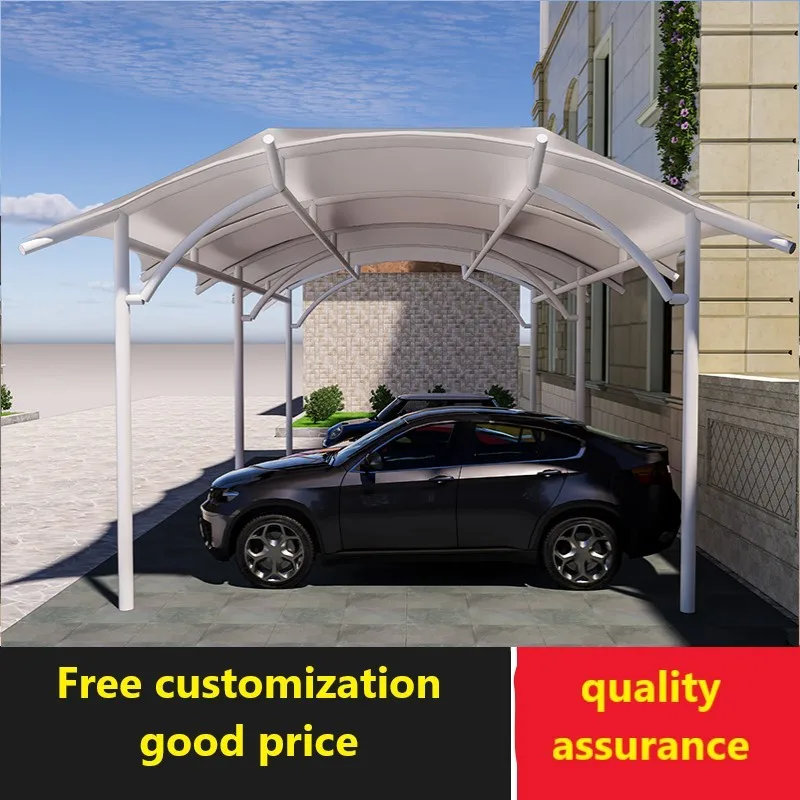 

Outdoor membrane structure carport community bicycle awning home parking canopy stretch film car awning