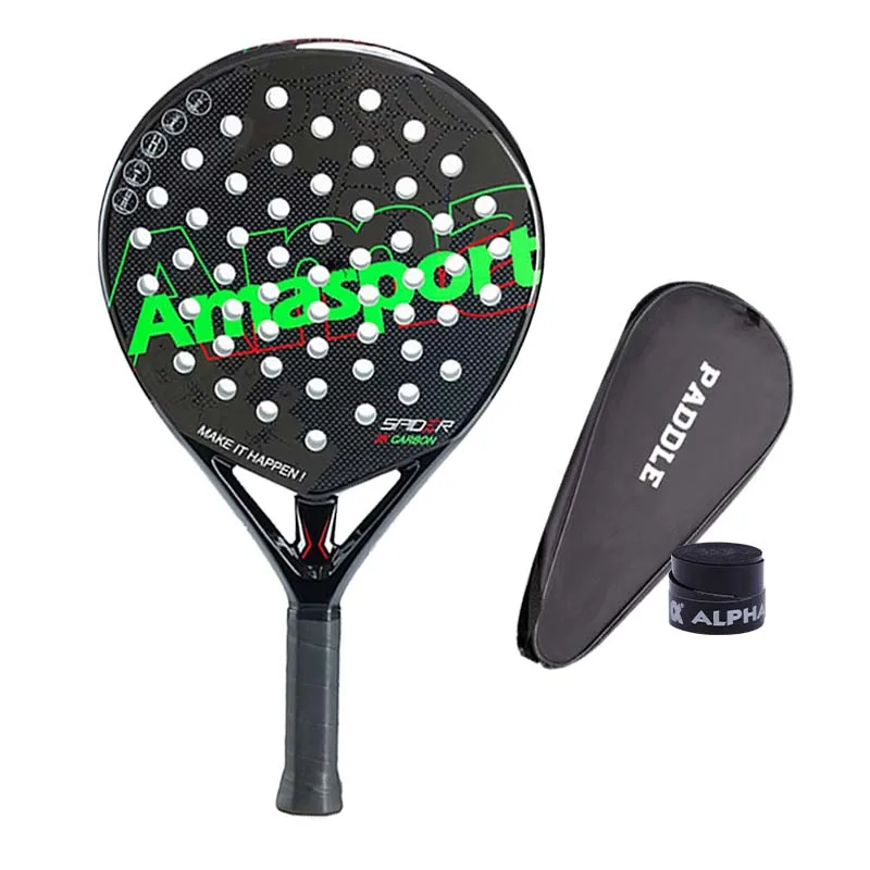 Padel Racket Tennis Brand Professional Tennis Pala Padel Racquets 3K Full Carbon Paddle Tennis Sports Racquet Equipment With Bag