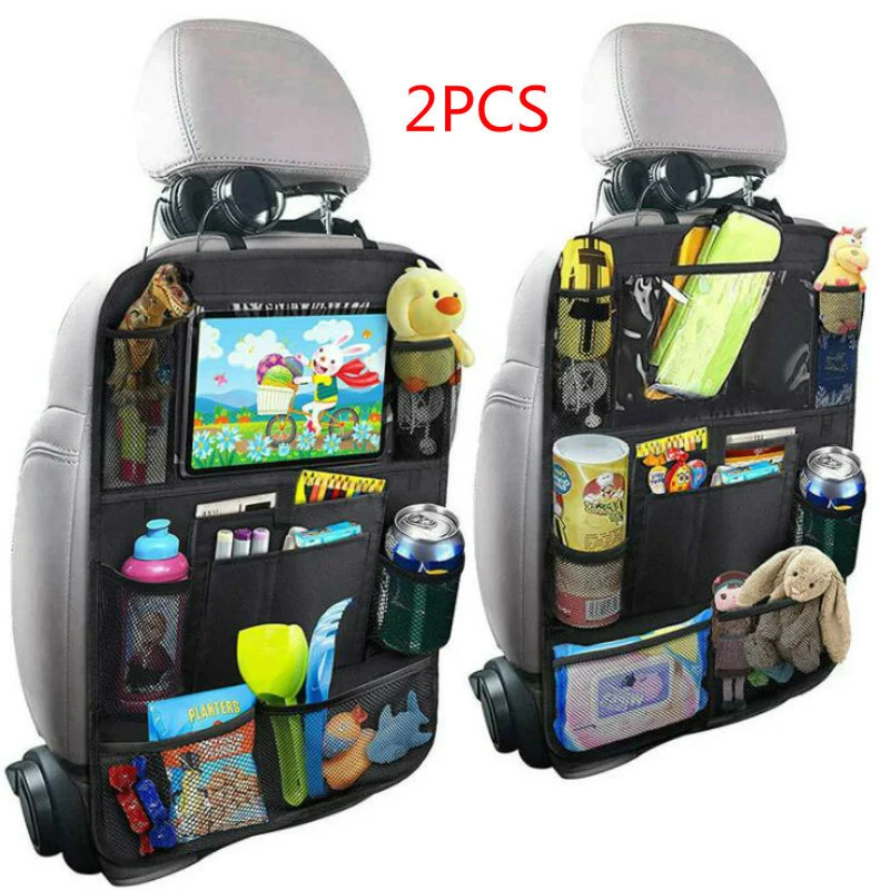 

2020 new car factory sales convenience rear car seat multi pocket organizer storage bag box car storage box bag bracket