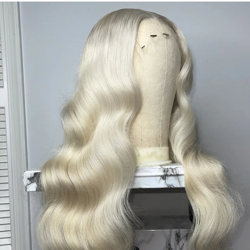 

13x4 Lace Front Wigs Honey 613 Blonde Hair Jewish Wig Wave With Bangs European Hair Swiss Lace Kosher Sheitel Wig For Women