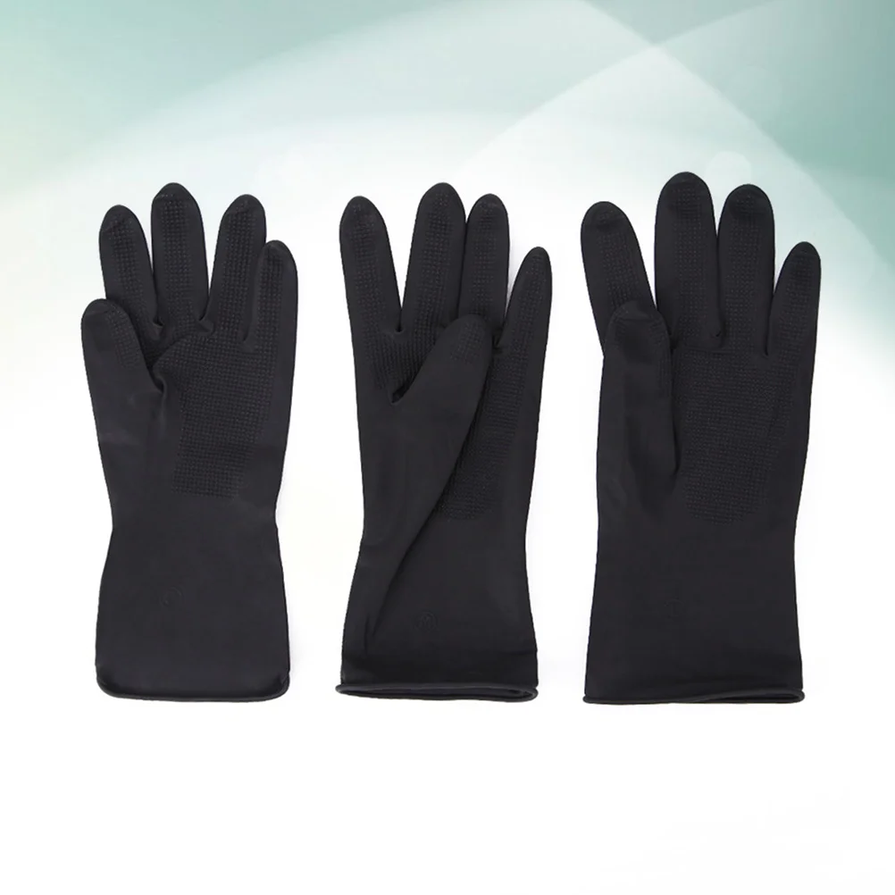 

3 Pairs Latex Black Household Rubber Washing for Cleaning