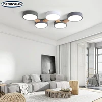 Nordic minimalist LED ceiling lamp solid wood decorative ceiling chandelier bedroom living room hotel villa decorative lighting