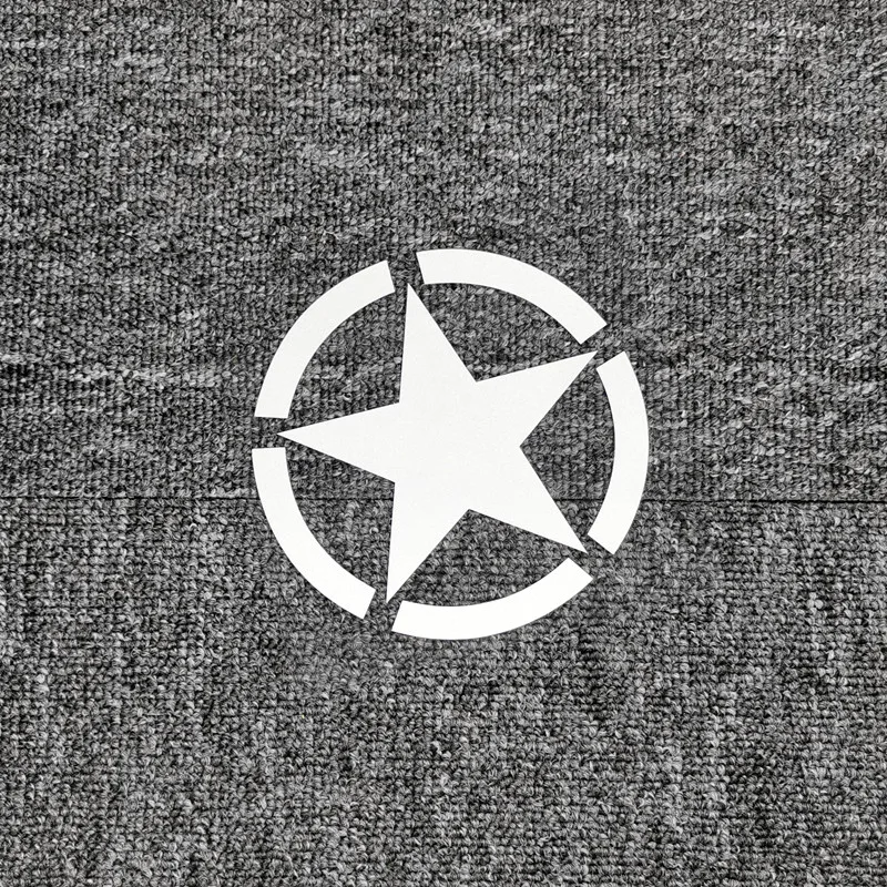 

Автомобильные наклейки с пятиконечной звездой, пентаграммой, военные армейские светоотражающие наклейки для крышки топливного бака, бампера, мотоциклетного шлема D2