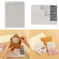 6 48 5 multi purpose mini score board envelope maker 3 way corner punch for origami envelope card folder diy supplies