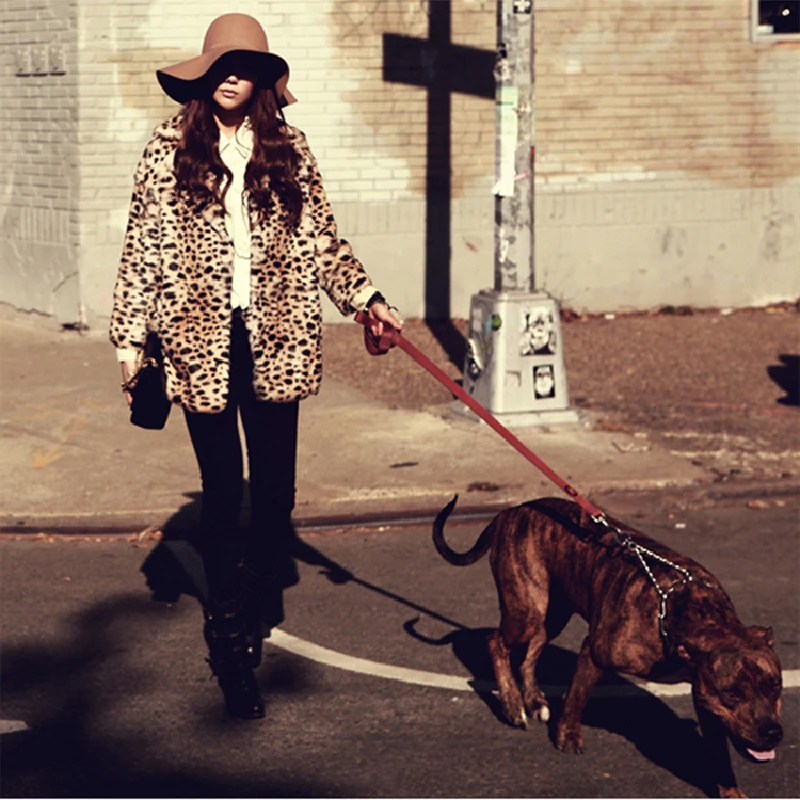 Autumn Winter Women Long Rabbit Fur Faux Fur Coat 2022 New Ladies Sexy Leopard Fashion Tops Casual Loose Parkas Famale Clothing