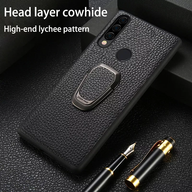 

Phone Case For Huawei P30 P40 P20 lite 5t Case For honor 20 pro 10i 9 10 lite 8x 9x case Cowhide Litchi Grain cover
