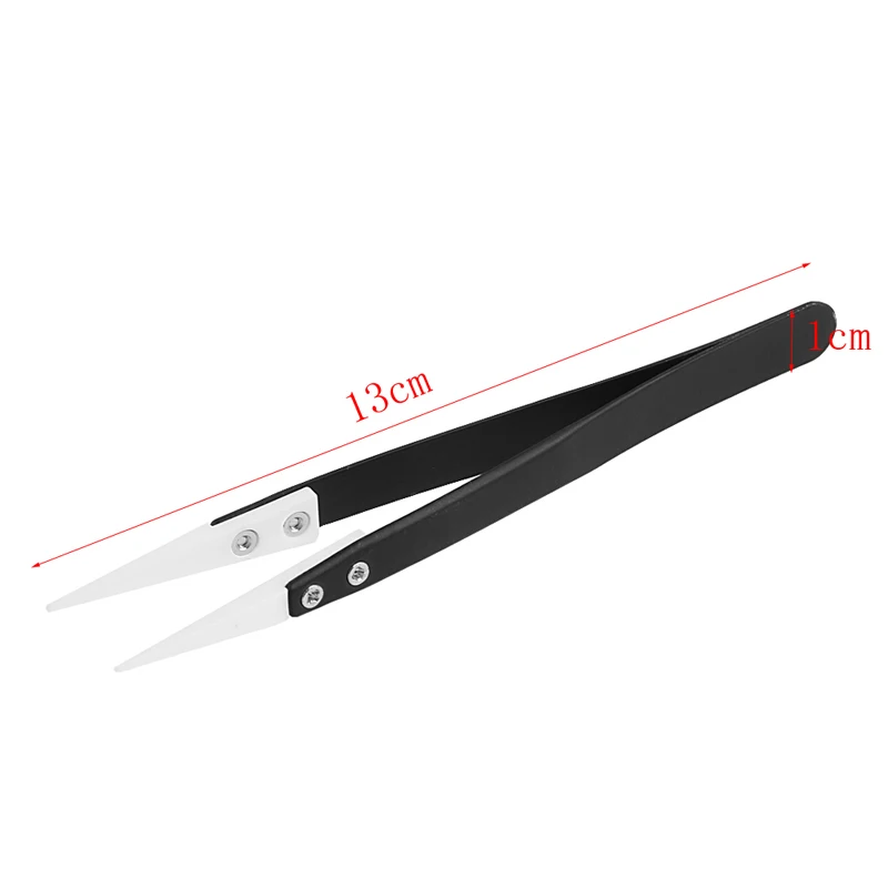 Керамические наконечники Пинцет с ручкой из нержавеющей стали Прямой пинцет для