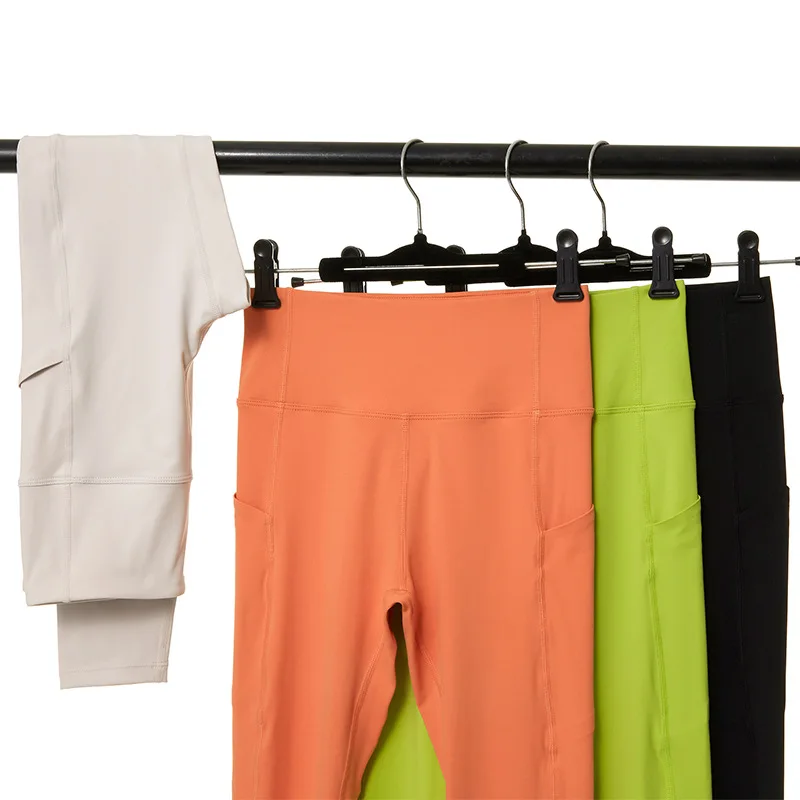 Women Yoga Pants High Waist Sports Leggings Soft Nylon Slim-Fitting Gym Tights With Pocket Female Outdoor Riding Hiking Clothing