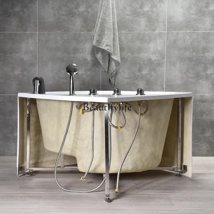 Угол для маленькой квартиры домашний треугольный вентилятор акриловый джакузи