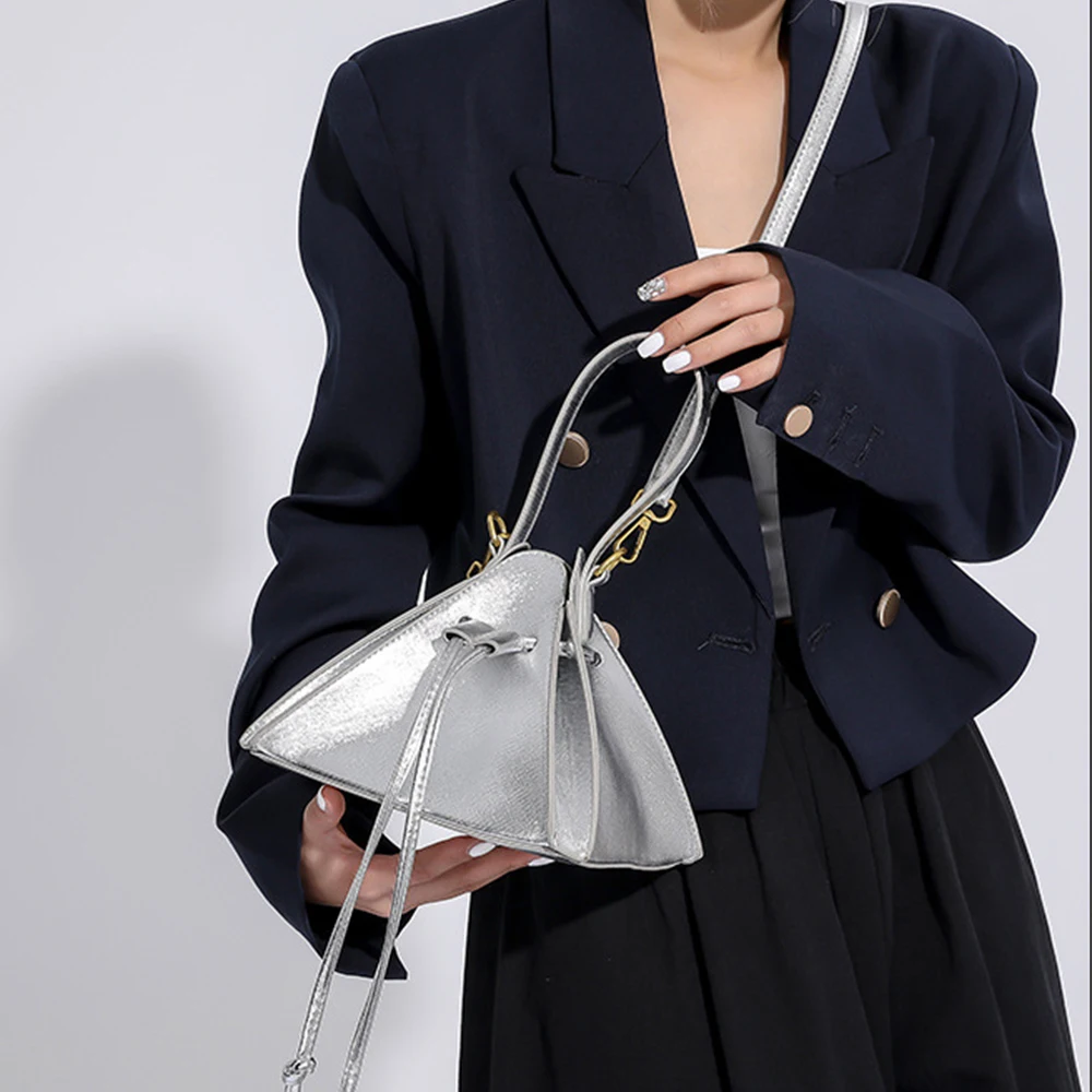 Fashion Triangle Women Handbags Designer Shoulder Bag Candy Color Crossbody Bags for Women 2023 Female Cute Clutch Purses Tote