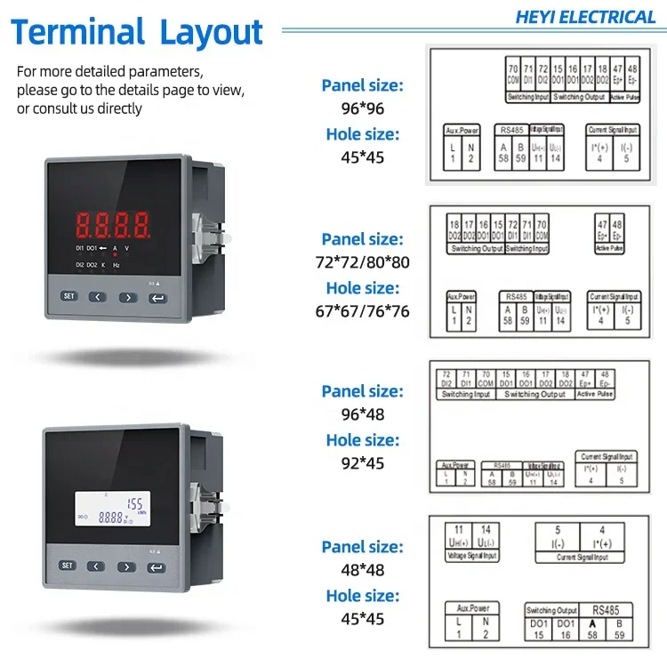 HY-501-6A4 AC380V и DP-58 1000/5A измеритель напряжения с трансформацией тока мини-цифровой