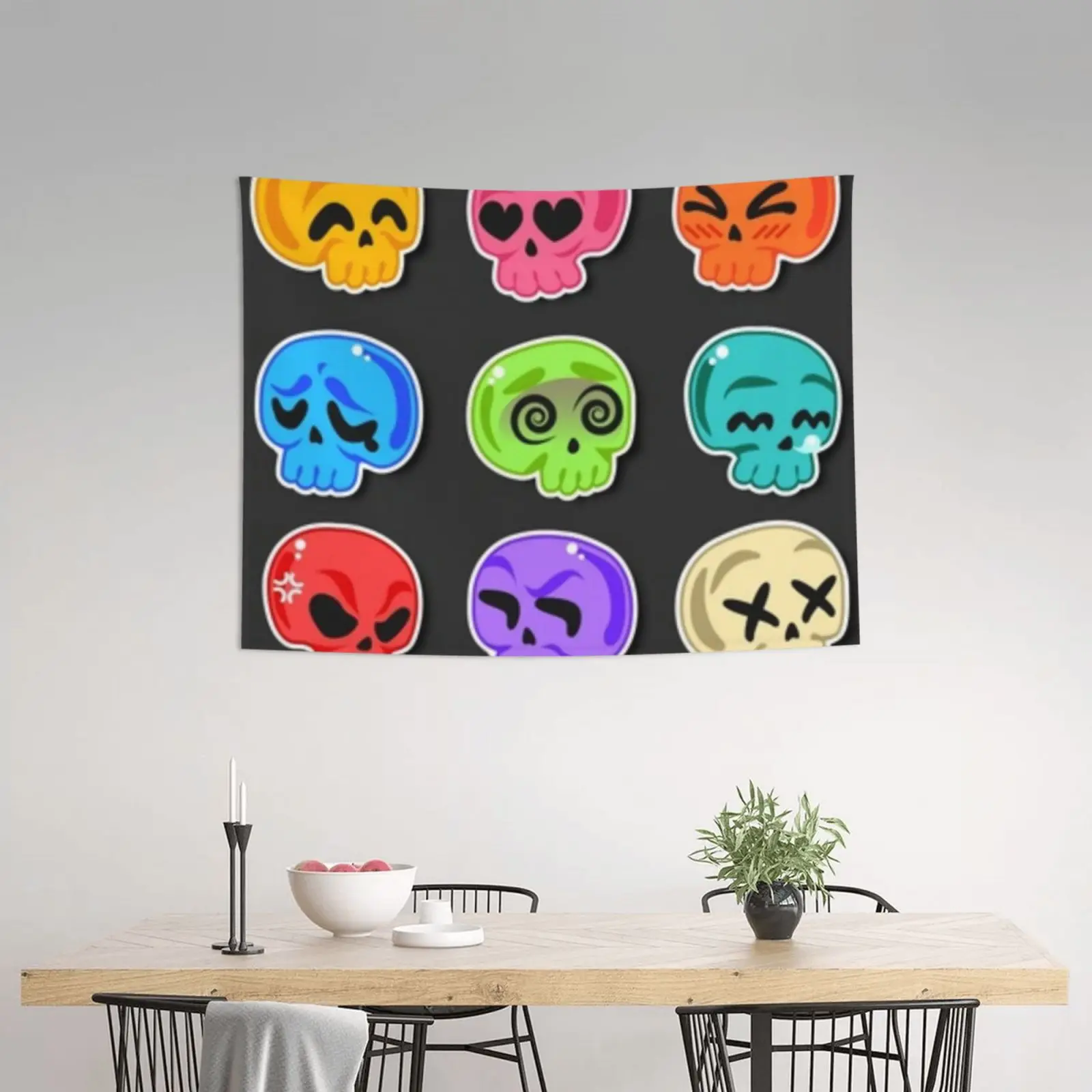 

Skull Tapestry Aesthetic Trippy Tapestry Wall Hanging Room Decor Hippie Wall Tapestry Wall Decorations for Bedroom Aesthetic