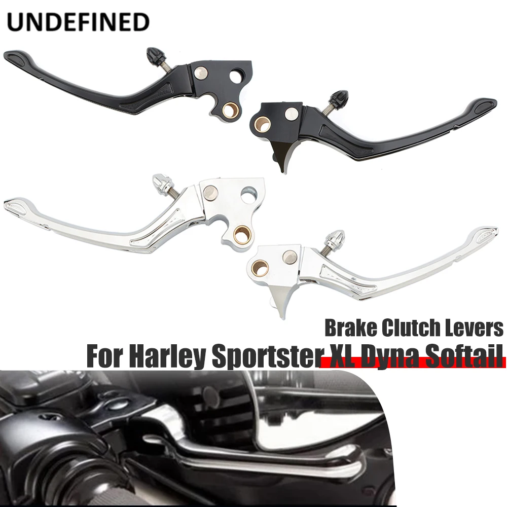 

Adjustable Brake Clutch Levers Aluminum For Harley Dyna Sportster 1200 883 XL 1996-2003 Softail Touring Road King Street Glide