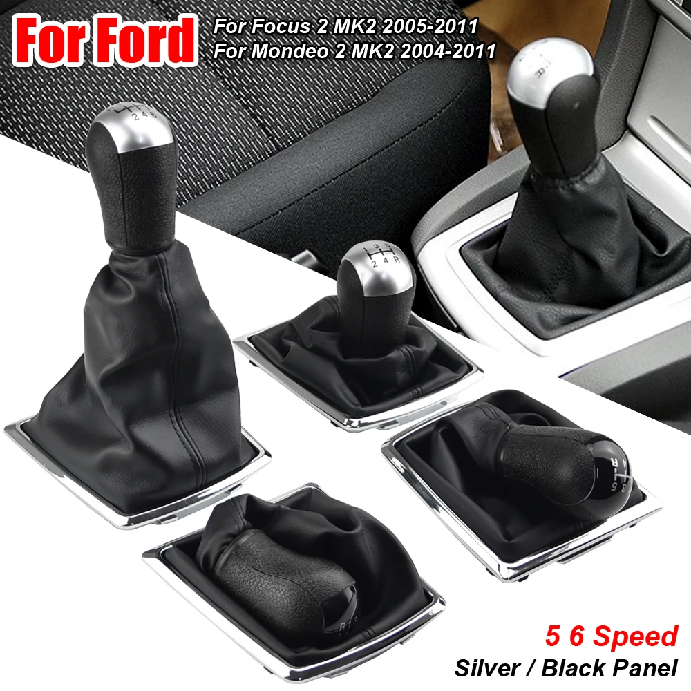 For Ford Focus 2 2005 2006 2007 2008 2009 2010 2011 Car 5 / 6 Speed Manual Gear Stick Shift Knob With Leather Boot