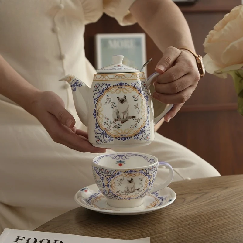 Керамическая кружка-чашка для кофе и чая London Pottery 300 мл, набор из двух чашек с блюдцами из костяного фарфора (art.: 3920d9ef61014) - 3920d9ef61014