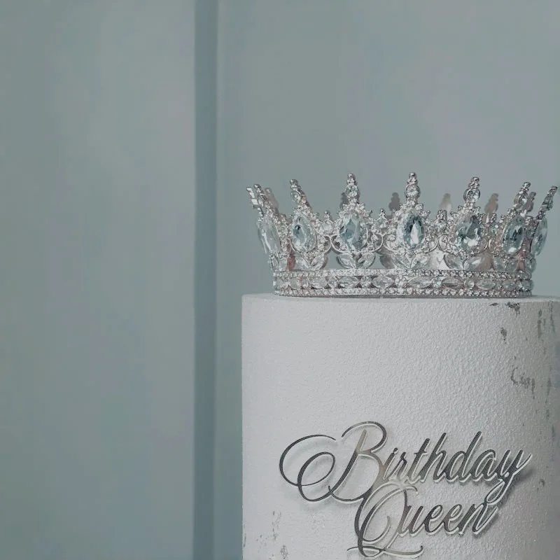 

Золотой серебряный королевский топпер для торта