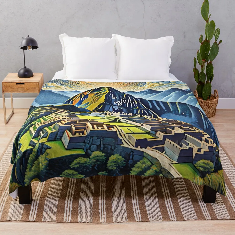 Одеяло Звездная ночь Мачу Пикчу идеи подарков на день Святого Валентина теплые
