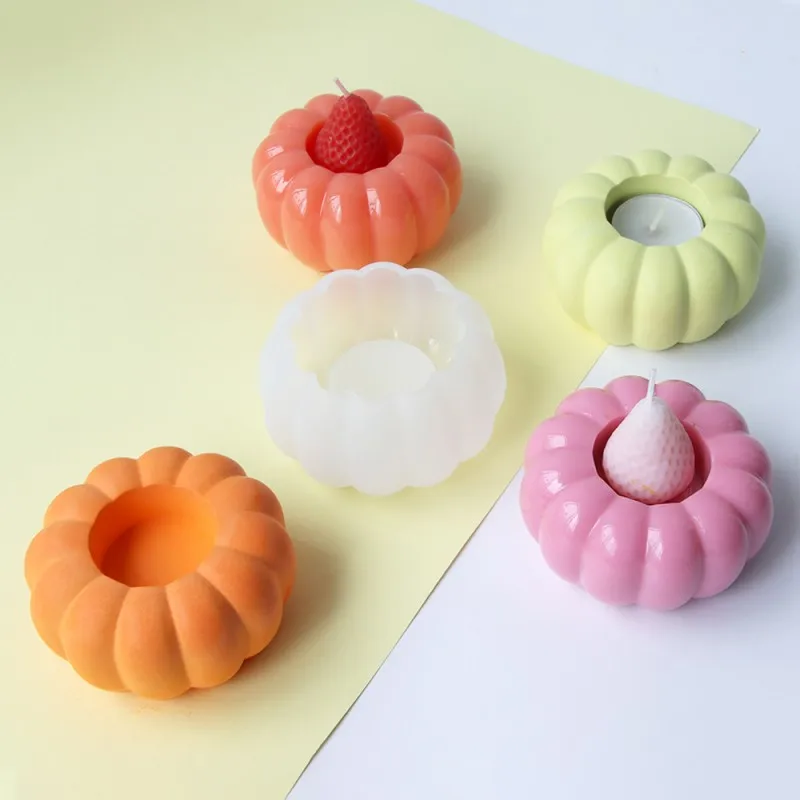 Силиконовая форма для подсвечника в форме тыквы цементный пластырь рукоделия