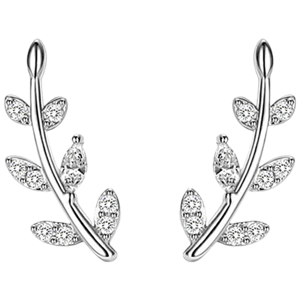 

1 Pair Stud Earrings Ear Jewelry Leaf Earrings Ear Climbers Earrings Climber Earrings Leaf Stud Earrings Ear Climber