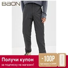 Утеплённые мужские брюки в клетку Baon B799524