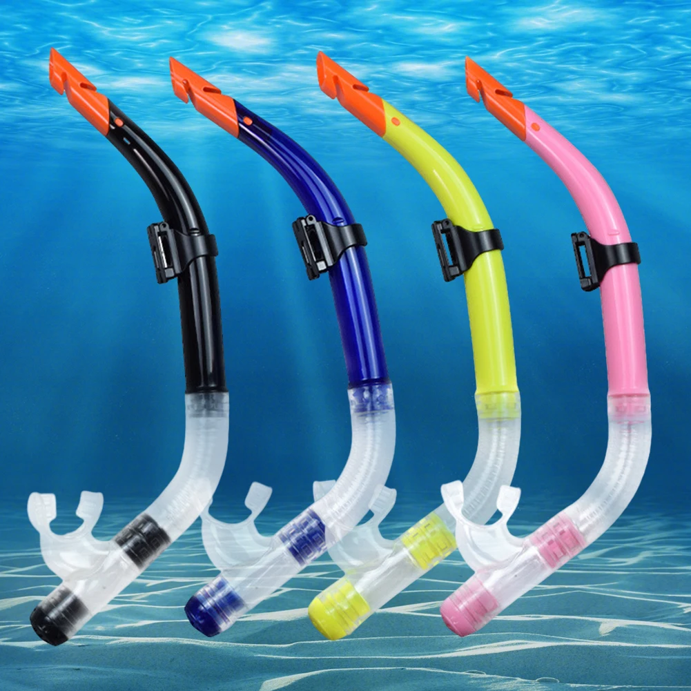 

Food-Grade Silicone Swimming Breathing Tube Dry Wet Breathing Valve Tube Diving Freediving Swim Snorkel for Adult/Youth/Kids