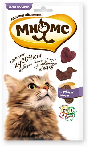 Мнямс лакомство для взрослых кошек всех пород, палочки цыпленка и утки 13,5 см 3*5гр - изображение
