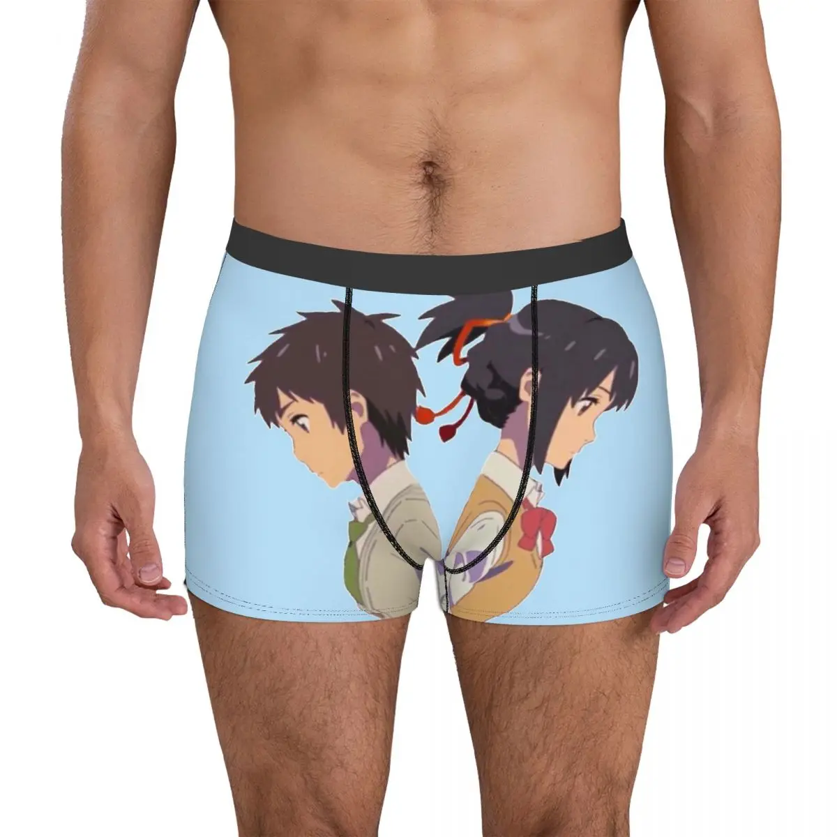 Kimi No Na Wa Your Name Makoto Shinkai Tachibana Taki Miyamizu Mitsuha трусы Мужское нижнее белье шорты Боксеры