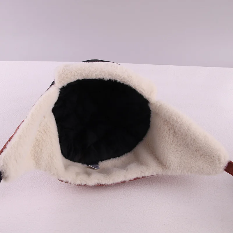 Детская шапка-бомбер из искусственного меха