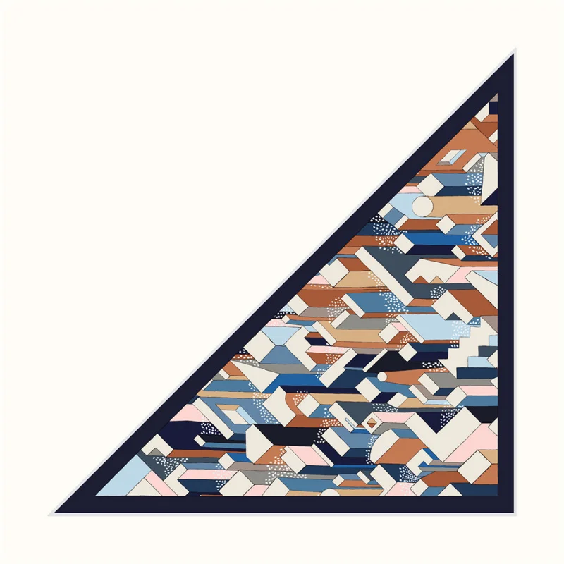 Французский новый геометрический строительный блок женское украшение для груди