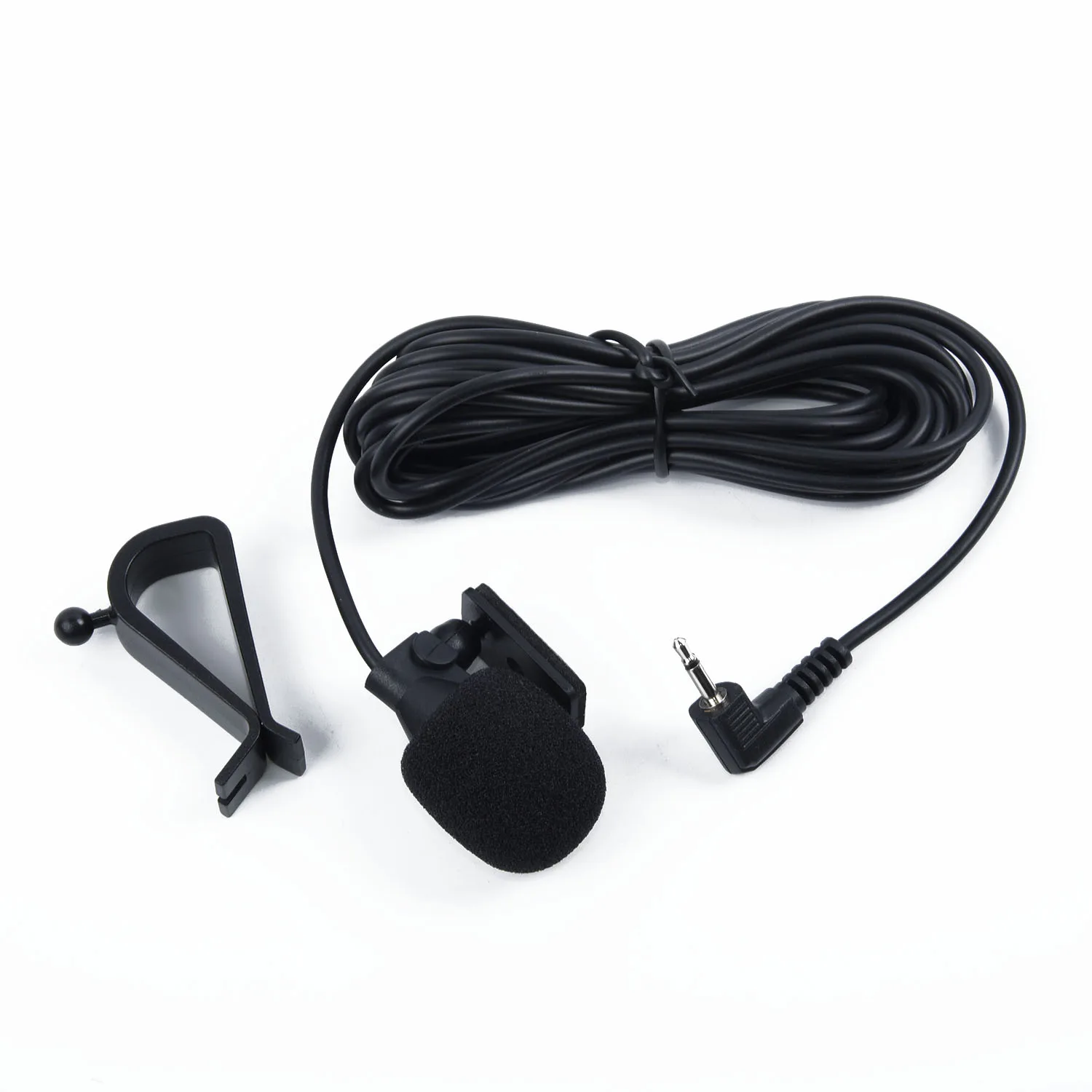 

1pc 3 Meters 2.5mm External Microphone Black For Car Pioneer Stereos Radio Receiver Omni Directional Mic Diameter's 9.7*4.5mm