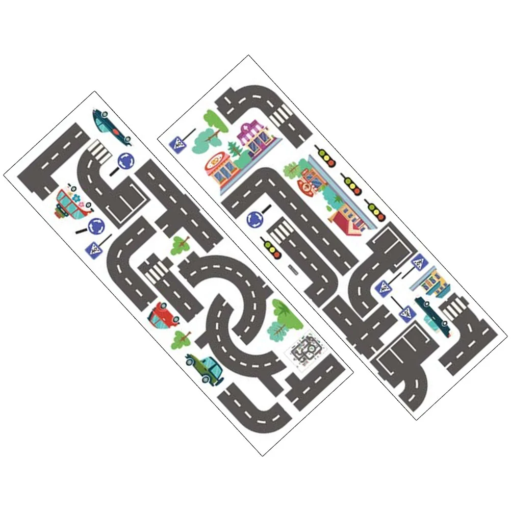 2-листые наклейки на автомобильные треки настенные для детской комнаты