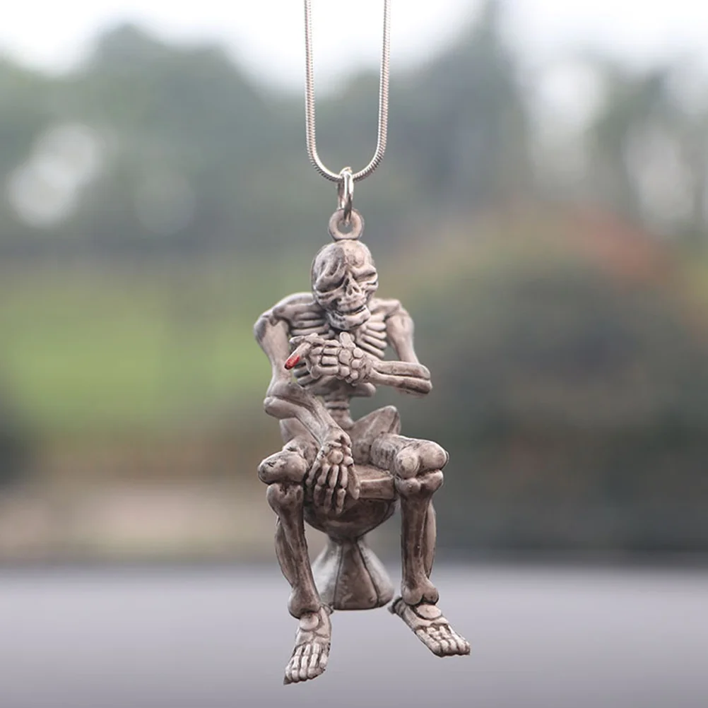 Car Accessories Accessory Halloween Pendant Mini Skulls Ornament Charms Rubber Decors Head Party Props