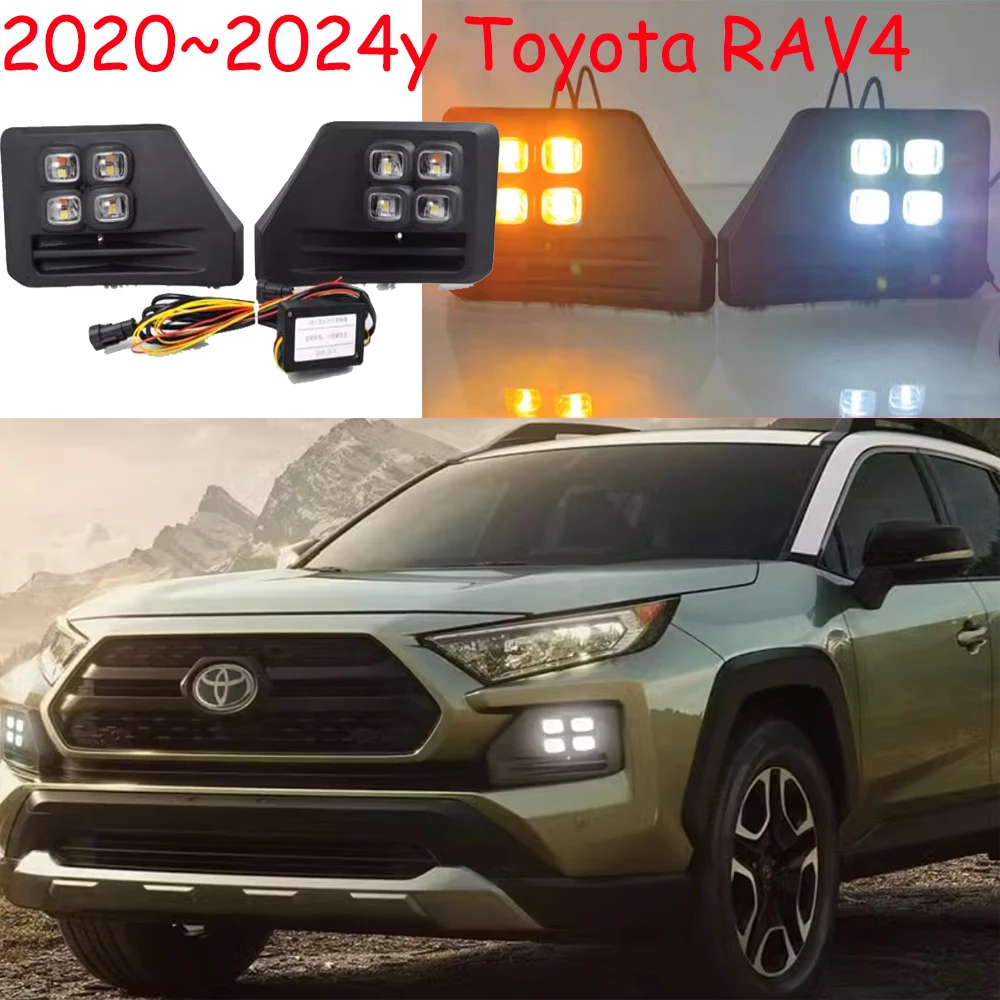 

Автомобильные аксессуары, бампер, фара для Toyota RAV4, дневные фары RAV 4 2019 ~ 2023y, светодиодные фары для Toyota, противотуманные фары
