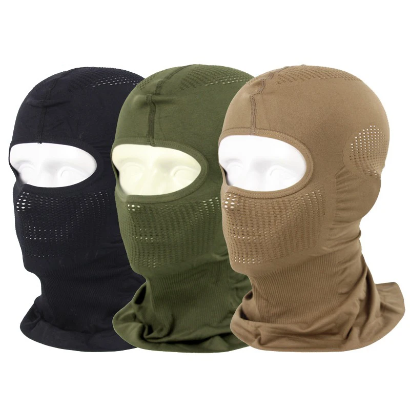 

Quick-Drying Breathable Full-Wrap Headgear Full Face Mask For Bicycle Ski Bonnets HatsTactical Army Airsoft Paintball Ride Cap