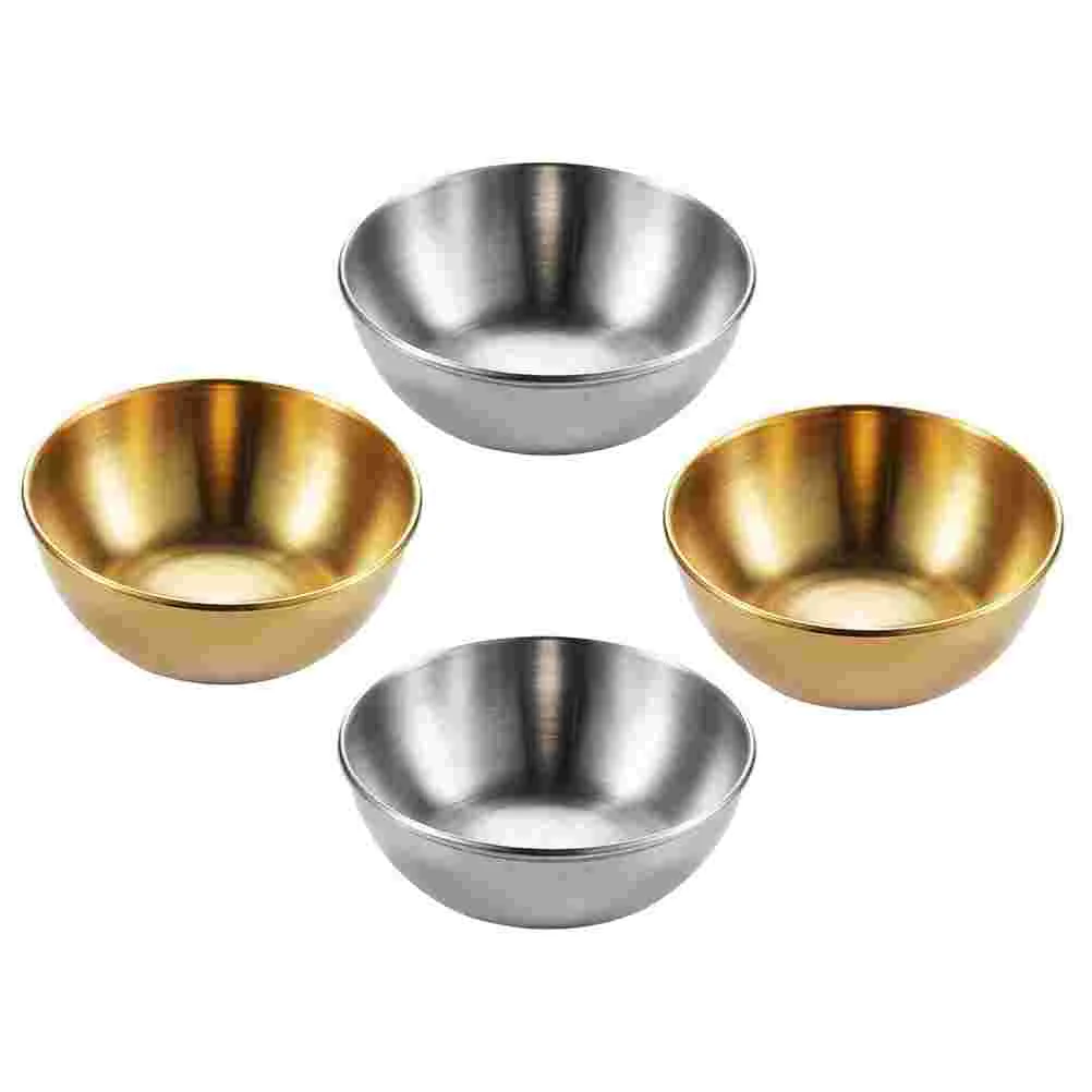 

Dipping Bowls Plates Sauce Seasoning Bowl Dish Plate Saucers Soy Serving Dishes Steel Saucer Stainless Mini Appetizer Sushi
