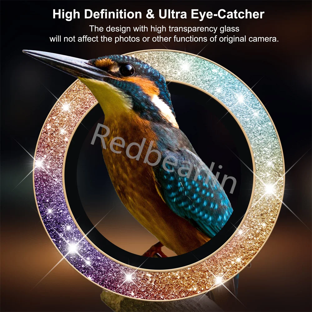 10pcs Glitter Diamond Lens Cover For Samsung S23 Ultra Camera Screen Protector Metal Lens Ring For Samsung S22 S23 Plus Caps