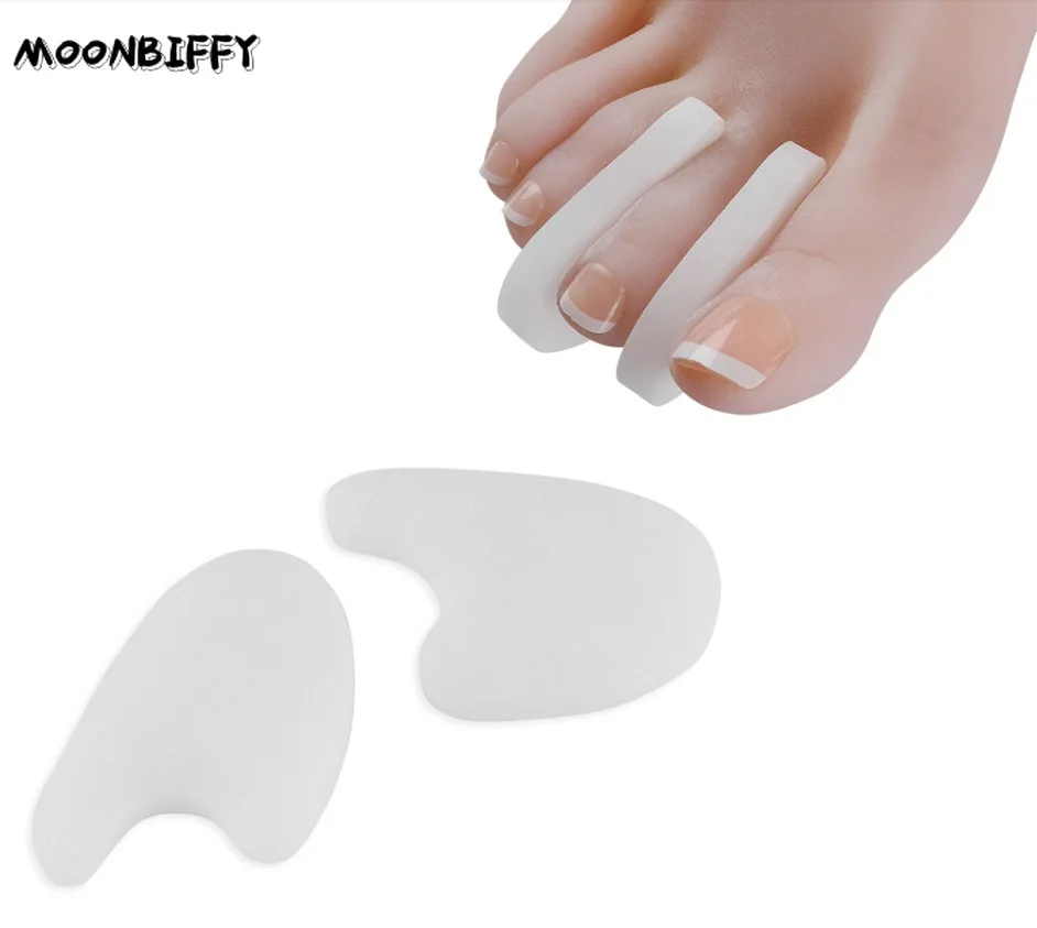 

2pc Silicone Gel Toe Wedge Separators Polymer Pad Foot Protector Spacers Cushion Toe Separator Toe Protector Foot Care Tool
