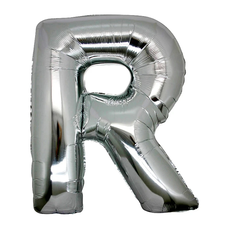 R Letter Foil Balloon Silver Color 40 inch | Ballons &amp Accessories