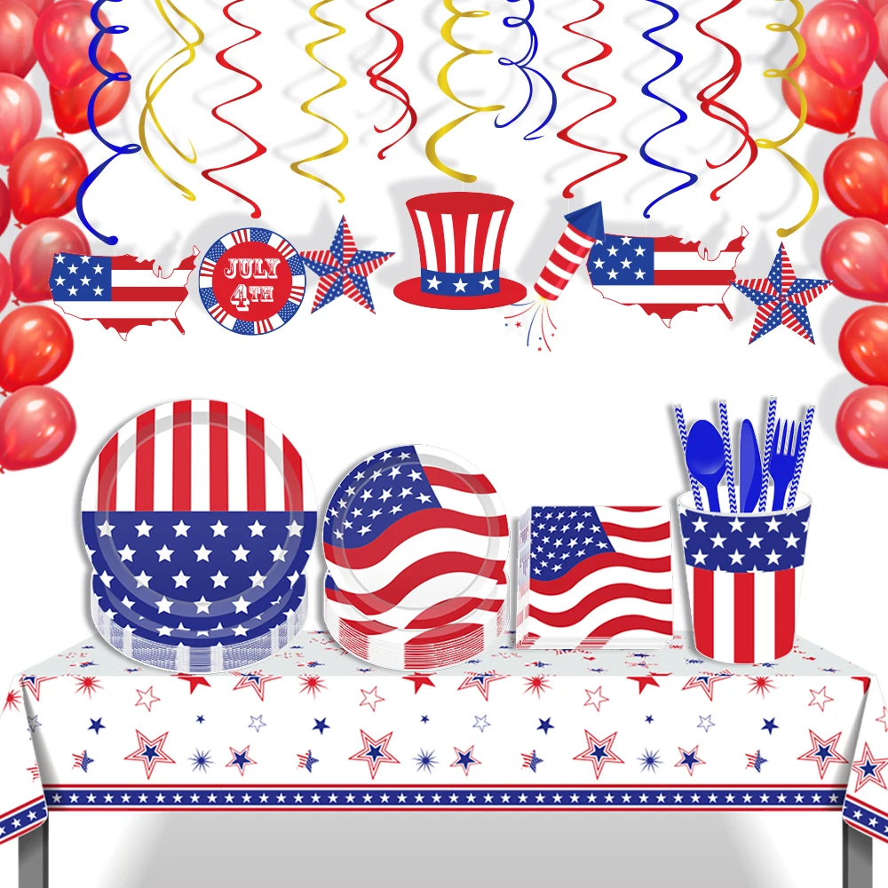 

130*220cm PE USA July 4th Day Birthday Party Disposable Tablecloths Tablecovers Independence Day Carnival Party Decorations