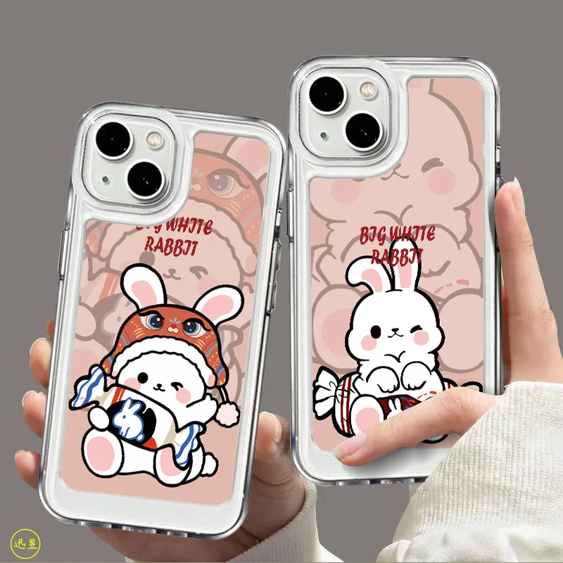 

Cute Cartoon Rabbit phone case for iphone 14 13 12 11 pro max X XR XSMAX 7 8 plus All-inclusive Soft Silicone Shockproof Cover