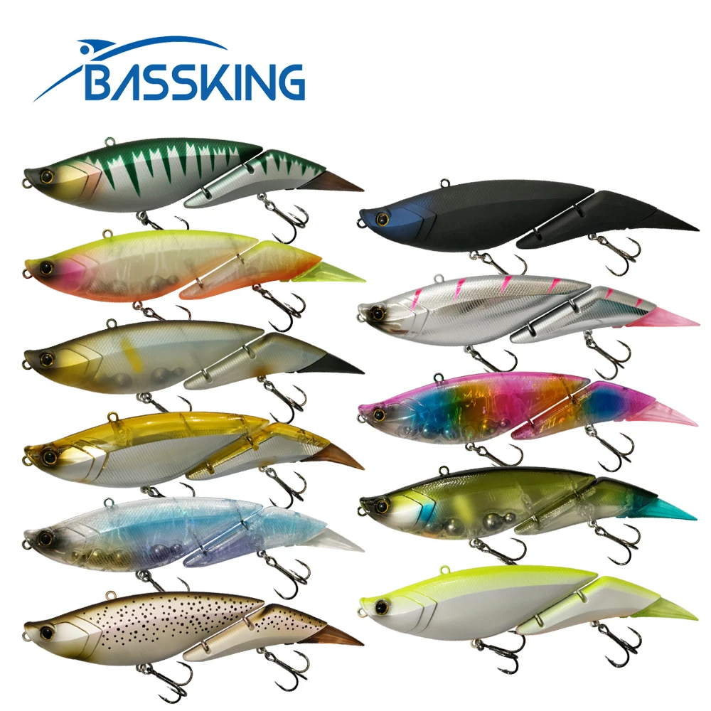 

BASSKING 190mm 56g Jointed Swimbaits Fishing Lures Floating Vibration 2 Segment Big Giant Bait Soft Fishtail Hard Baits Wobblers