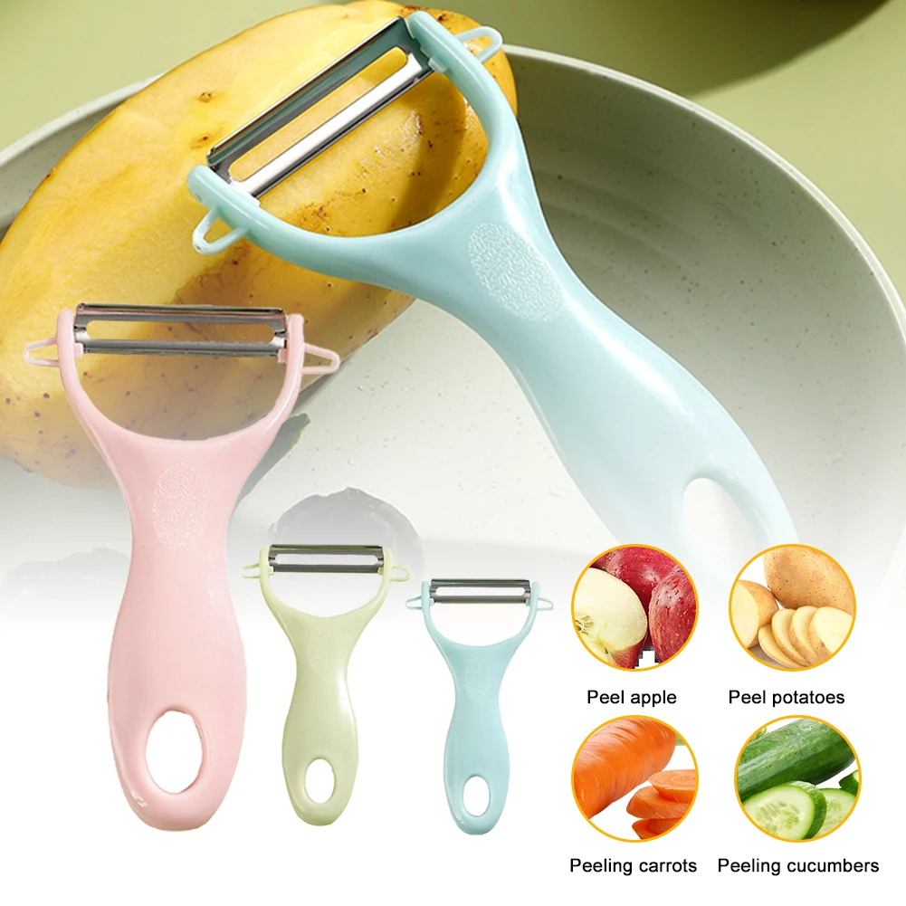 

1PCS Fruit Vegetable Peeler Knife Handheld Planer Stainless Steel Blade Potato Slicer Cutter Rustproof Kitchen Tools