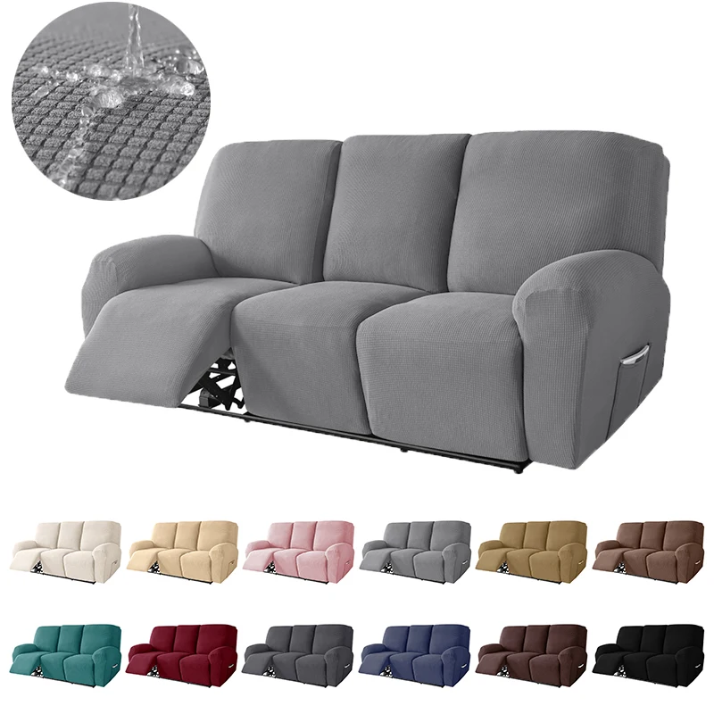 

Waterproof Recliner Chair Cover Polar Fleece Fabirc Reclining Relax Armchair Covers Stretch Wear-resistant Recliner Sofa Cover